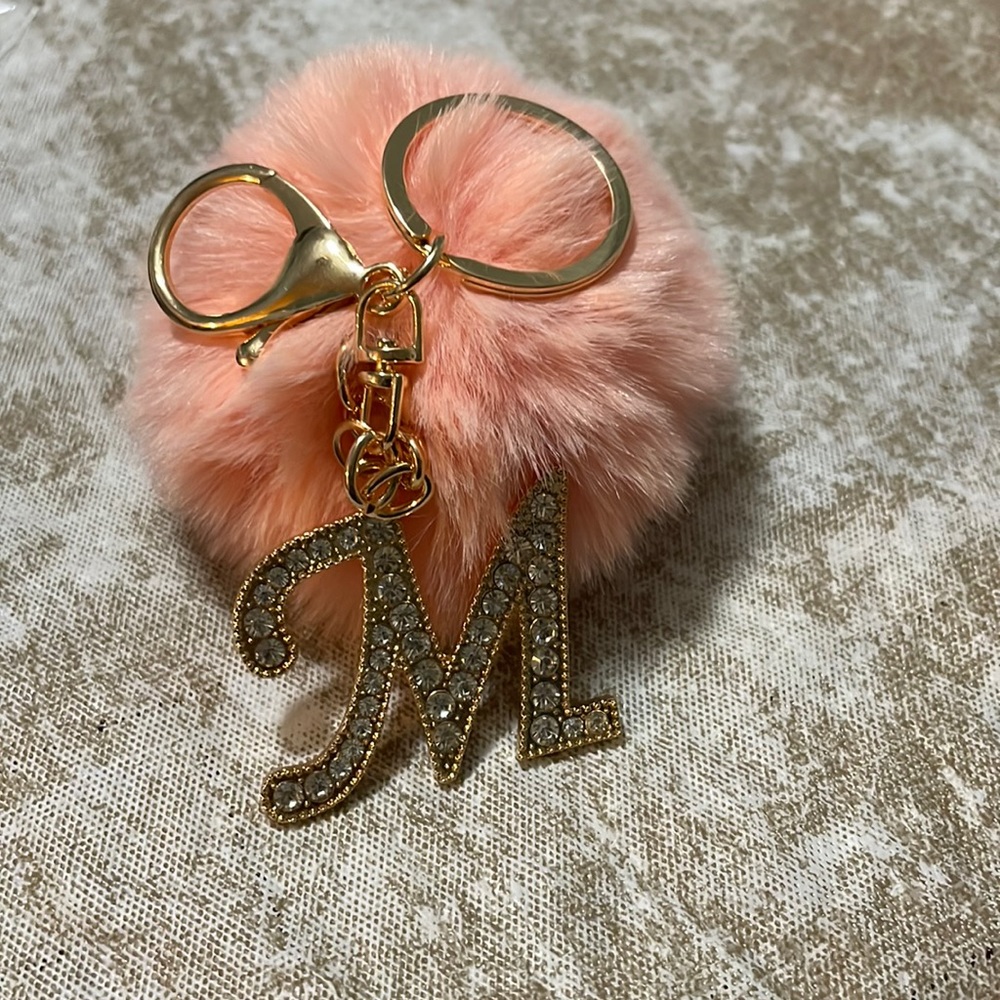 Puff ball key chain
